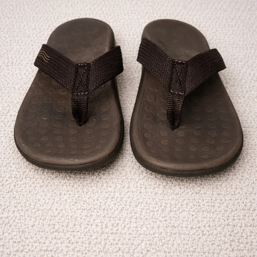 Vionic 44 Wave Orthotic Flip Flops Brown Unisex Sandals Women’s 9 Men’s 8